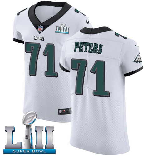 Nike Eagles #71 Jason Peters White Super Bowl LII Men's Stitched NFL Vapor Untouchable Elite Jersey